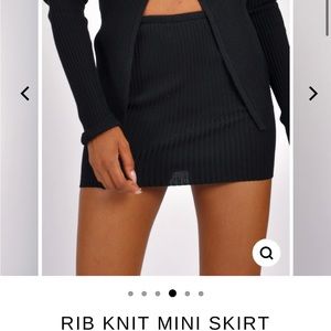 NWT rib knit mini skirt